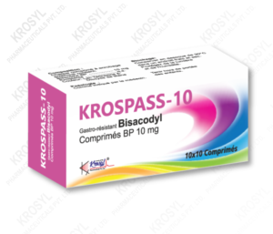 BISACODYL TABLETS 10 MG – KROSPASS 10 - Krosyl Pharmaceuticals Pvt. Ltd.